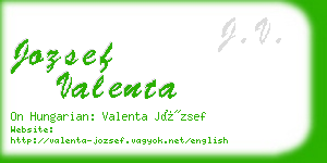 jozsef valenta business card